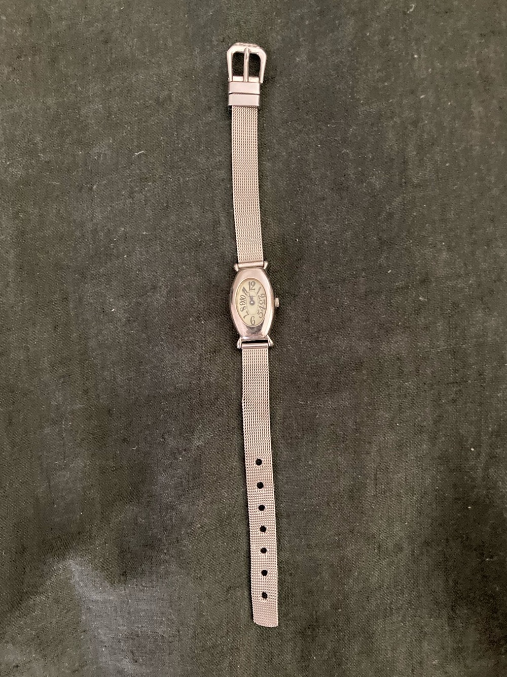 Fossil watch with mesh band